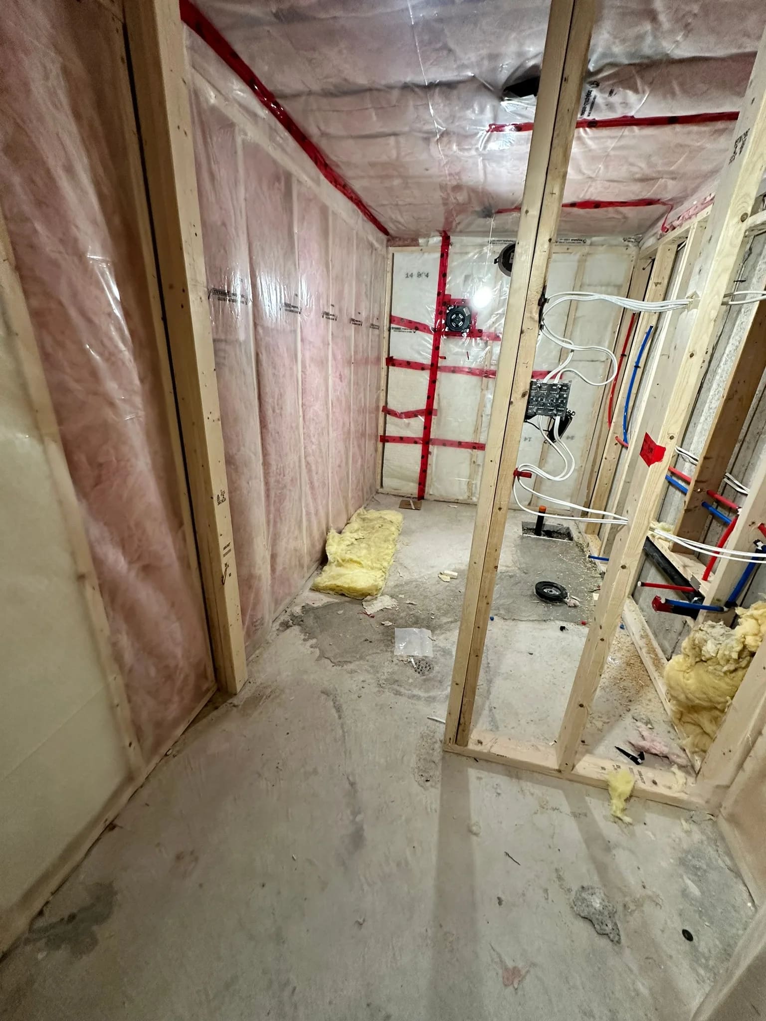 Basement renovation in progress