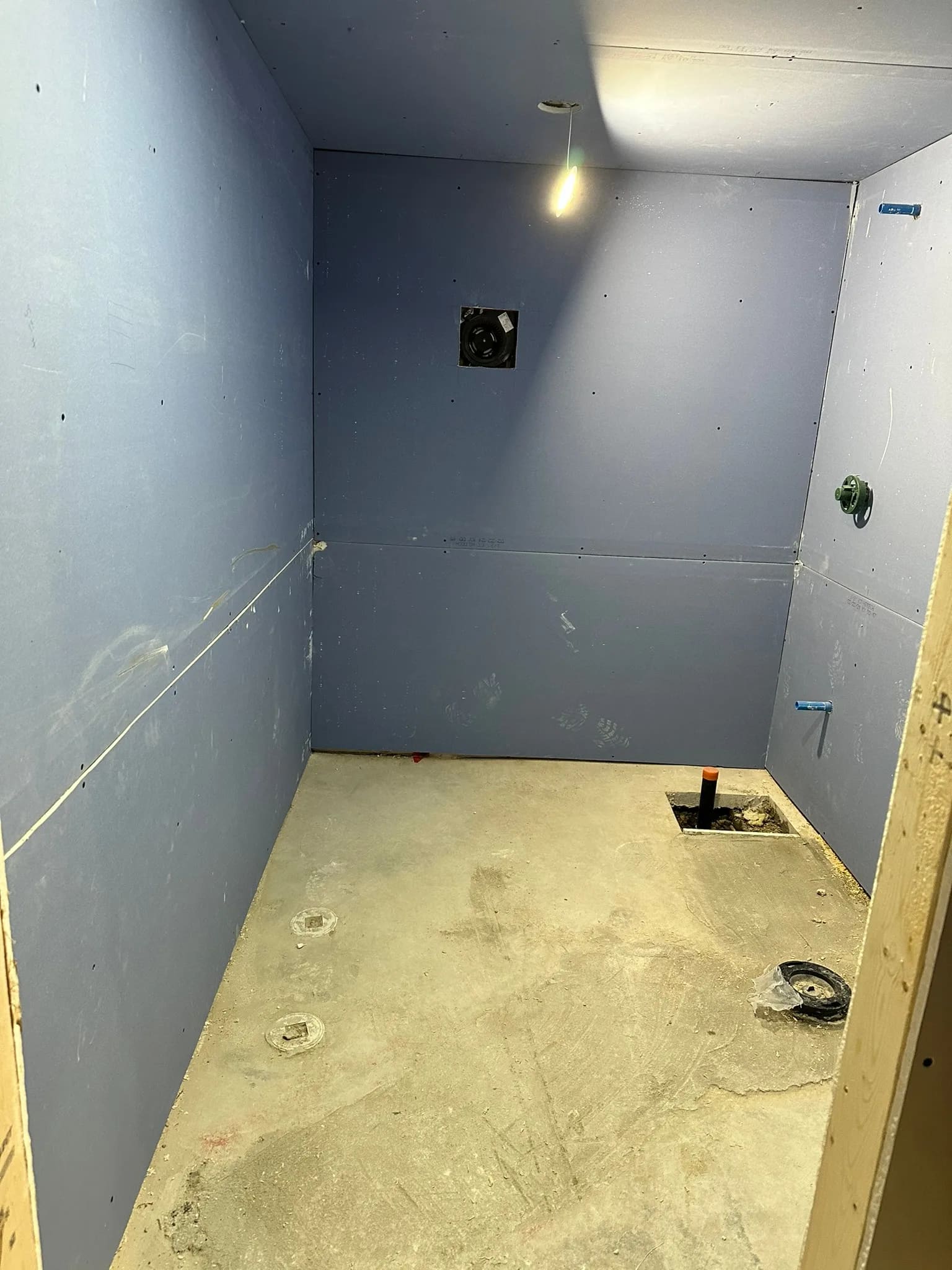Bathroom construction in progress
