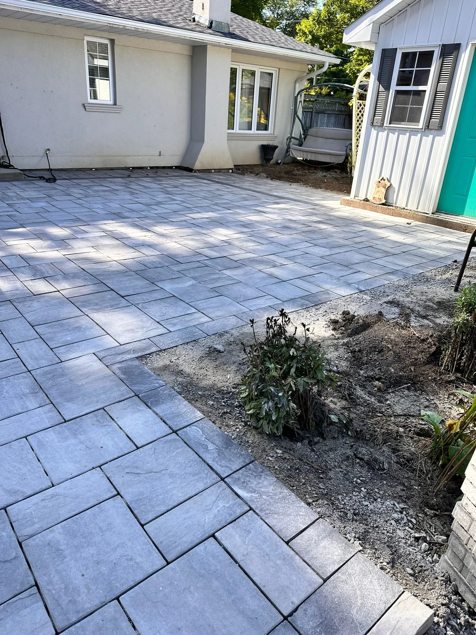 New interlock patio and landscaping