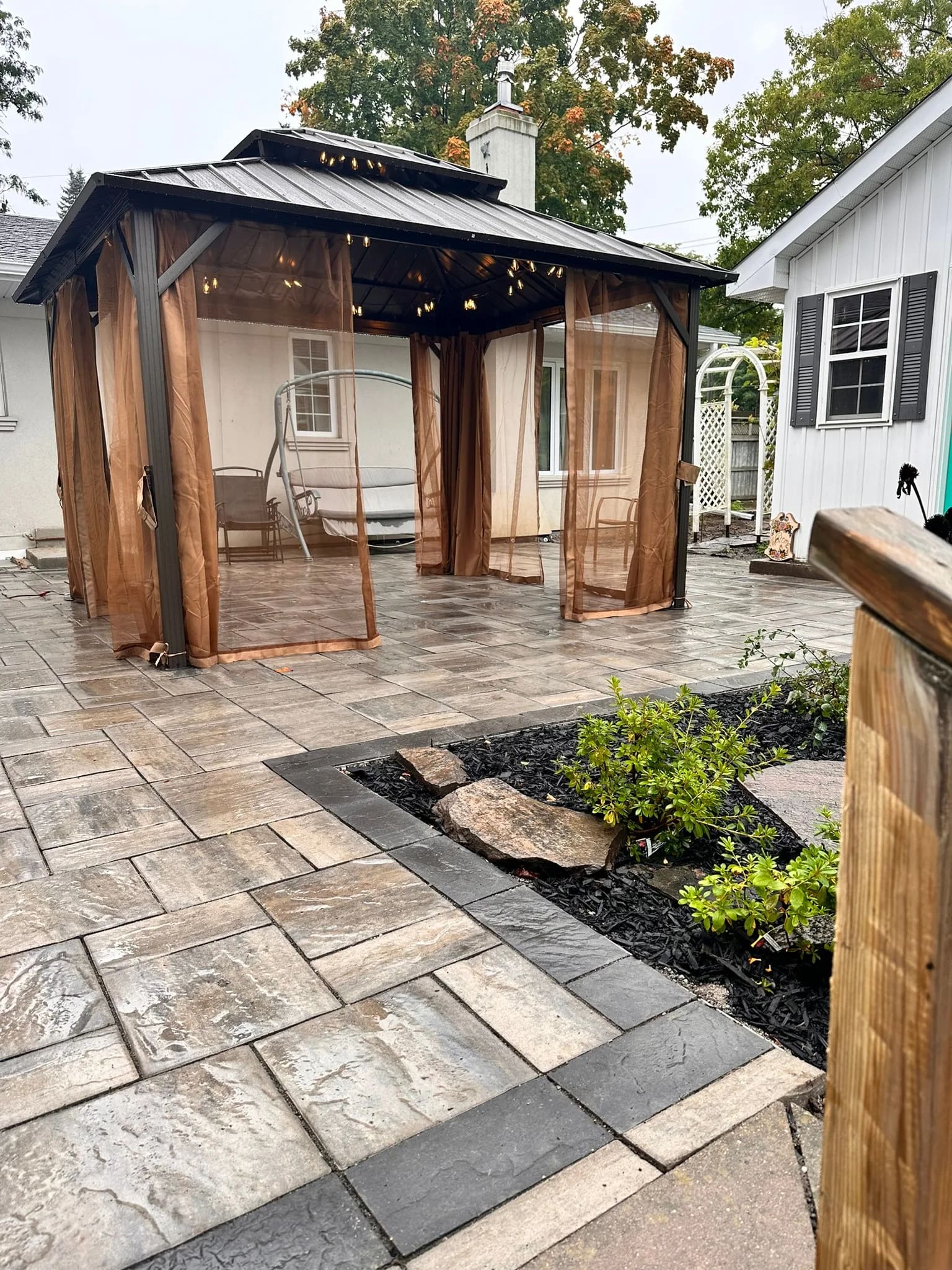 Completed backyard landscaping